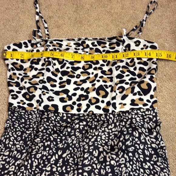 Lulus Being Bold Leopard Print Satin Midi Slip Dress Small - Picture 8 of 8